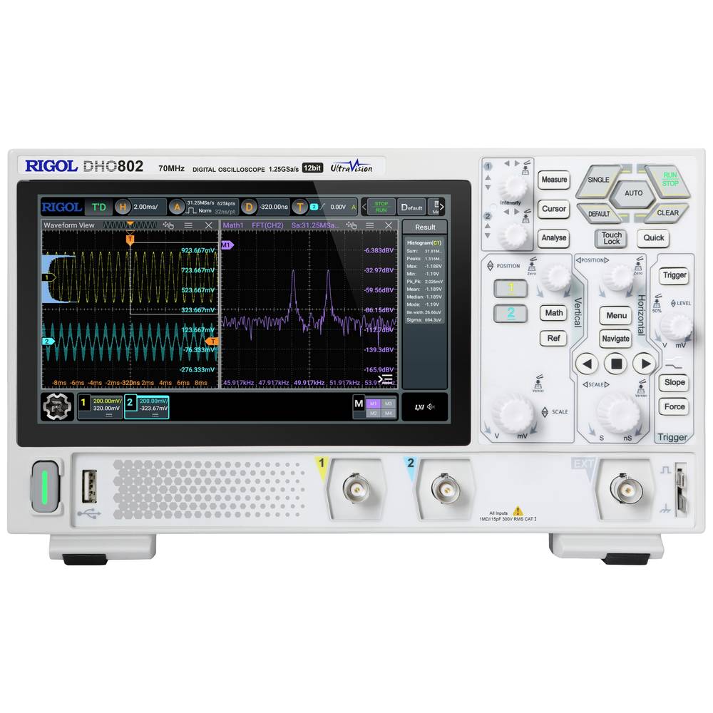 Rigol DHO802 70MHz. 1.25GSa/s. 2 channels